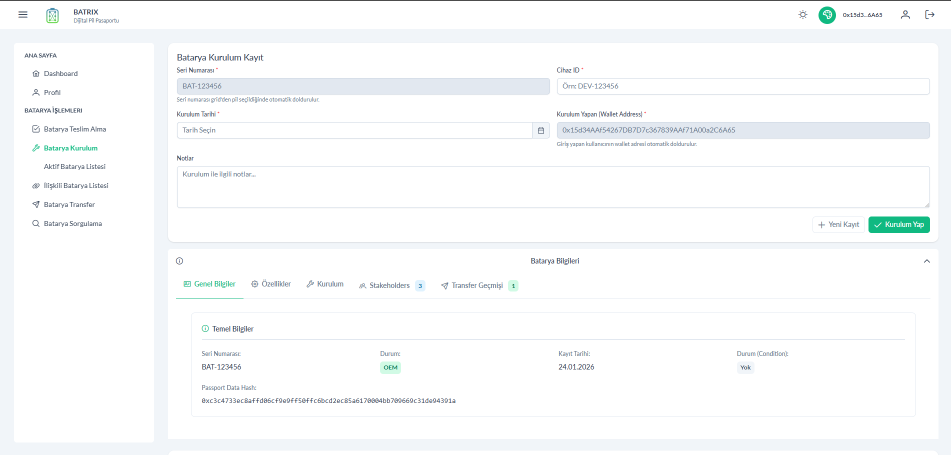 BATRIX Battery Installation