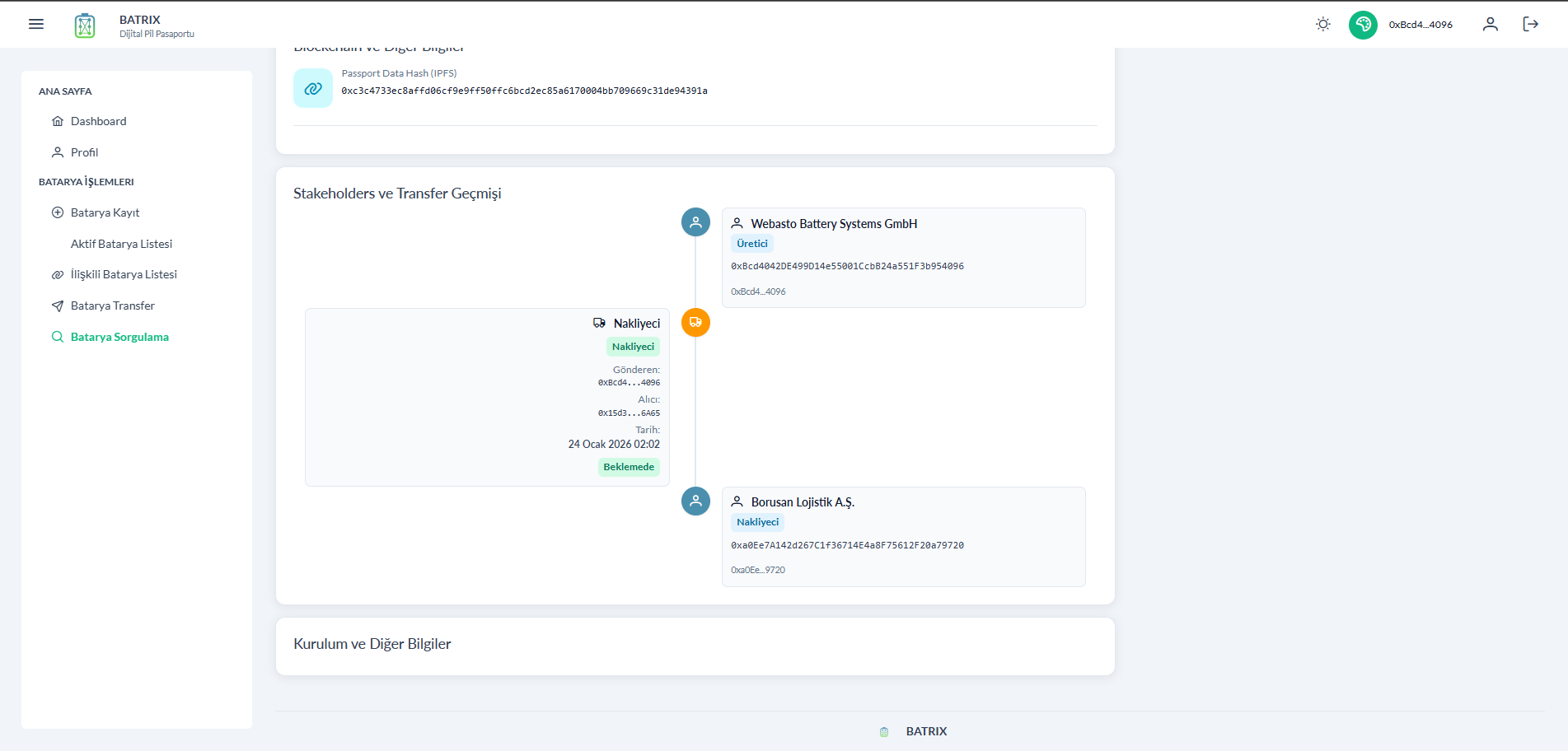 BATRIX Battery Lifecycle